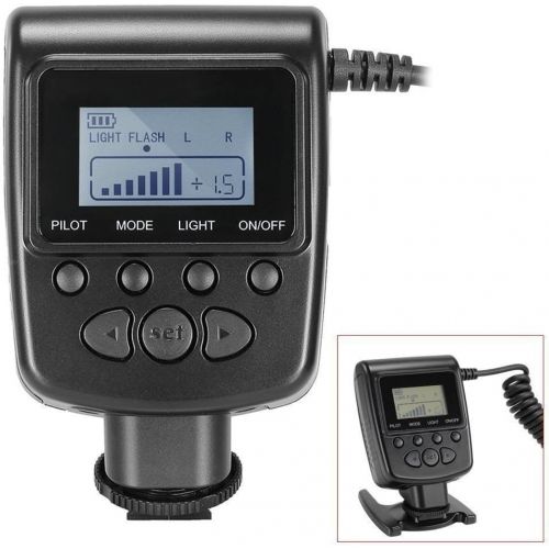  PLOTURE Flash Light with LCD Display Adapter Rings and Flash Diff-Users Works with Canon Nikon and Other DSLR Cameras