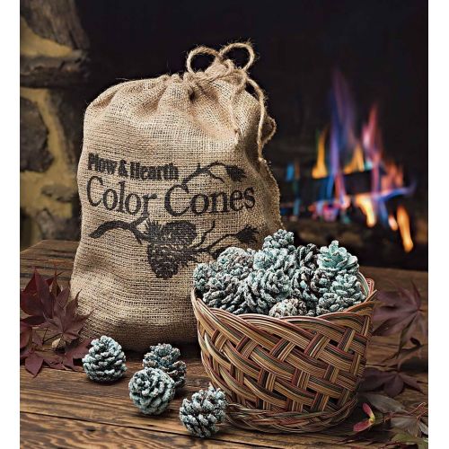  Plow & Hearth Flame Color Changing Pine Cones Fireplace Accessory