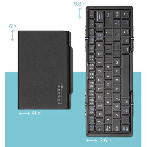  Plugable Compact Folding Bluetooth Keyboard with Case