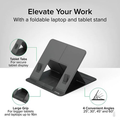  Plugable Portable Foldable Laptop and Tablet Stand (Black)