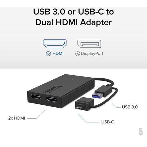  Plugable USB Type-C & Type-A to HDMI Adapter