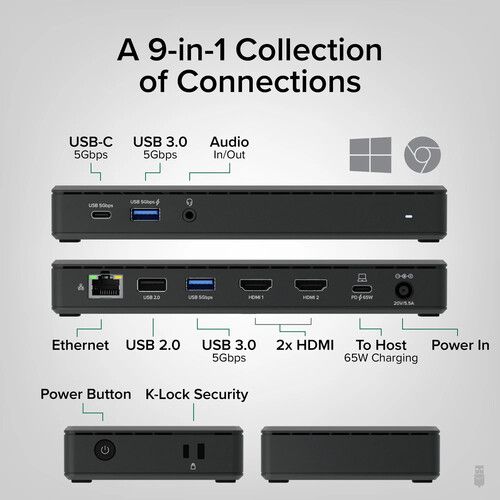  Plugable USB-C Dual Display Docking Station