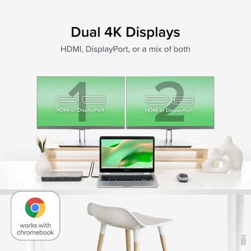  Plugable USB-C 3.2 Gen 2 Multi-Adapter Hub with Dual HDMI