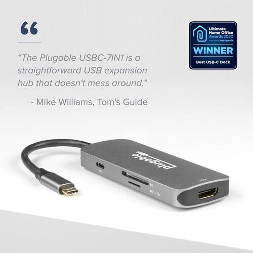  Plugable 7-in-1 USB-C Hub