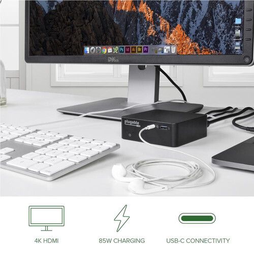  Plugable USB Type-C Mini Docking Station with 85W Power Delivery