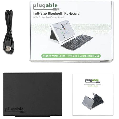  Plugable Full-Size Folding Bluetooth Keyboard with Case