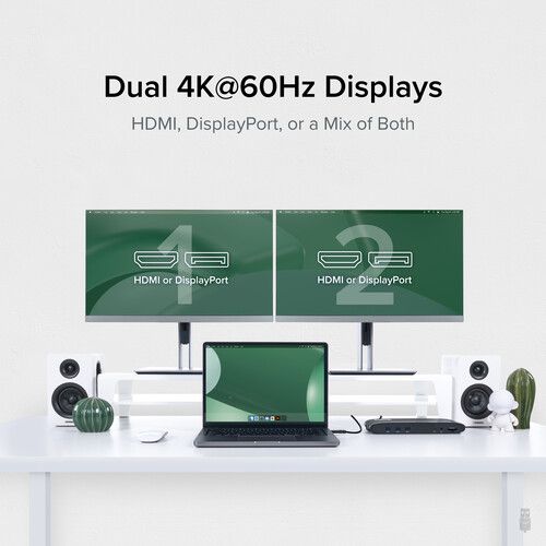  Plugable UD-6950PDH 14-in-1 USB Type-C Dual 4K Display Docking Station