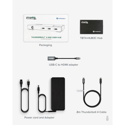  Plugable 3-Port Thunderbolt 4 and USB4 Hub