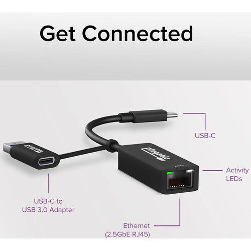  Plugable USB-A and C to 2.5 Gigabit Ethernet Adapter