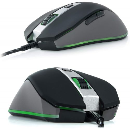  Plugable Performance Gaming Mouse - PMW 3360 Optical Sensor - D2F Series Mechanical Switches - PTFE Mouse feet