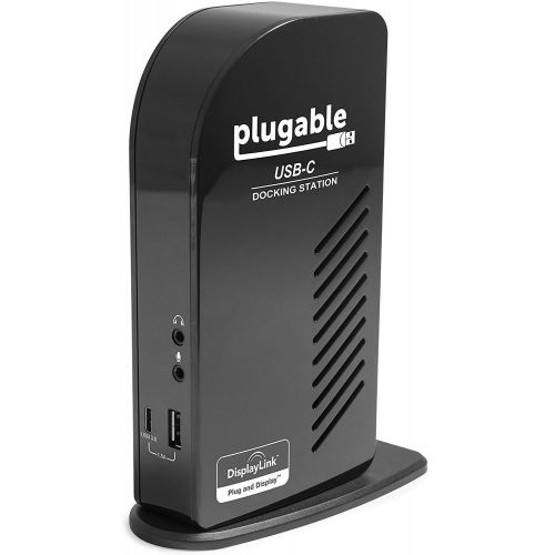  Plugable USB-C Triple Display Docking Station with Charging SupportPower Delivery for Specific Windows USB Type-C and Thunderbolt 3 Systems