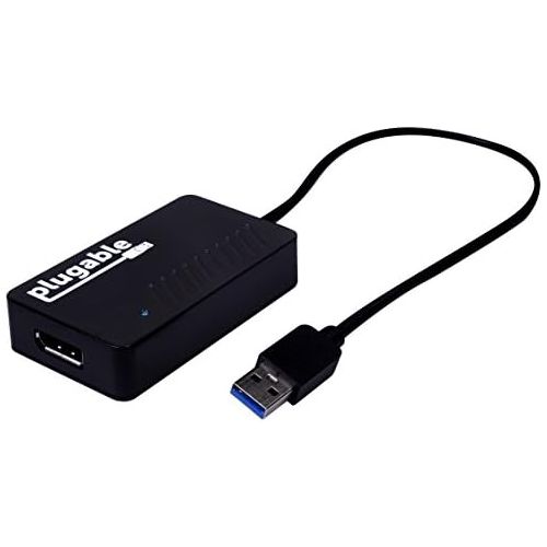  Plugable USB 3.0 to DisplayPort 4K UHD (Ultra-High-Definition) Video Graphics Adapter for Multiple Monitors up to 3840x2160 (Supports Windows 10, 8.1, 8, 7)
