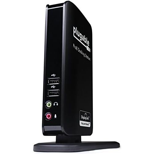  Plugable Pro8 Charging & USB Docking Station for Select Windows Tablets - Simultaneously Charges & Adds Extended Display Output, 3.5mm Audio InOut, 10100 Ethernet, and 4 2.0 USB