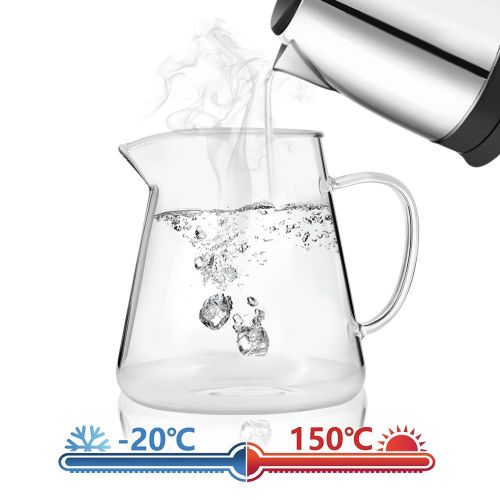  PluieSoleil Teekanne Glas Teebereiter 550 ml Abnehmbare Edelstahl-Sieb