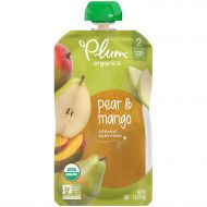 [아마존베스트]Plum Organics Stage 2, Organic Baby Food, Pear and Mango, 4 ounce pouches (Pack of 12)...