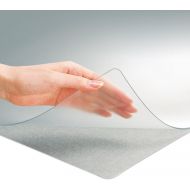 Plus desk mat PVC diagonal cut single-sided non migration mouse compatible DM010MW 41-337 transparent