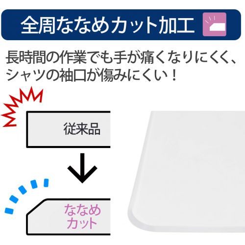  Plus desk mat PVC diagonal cut single-sided non migration mouse compatible DM010MW 41-337 transparent