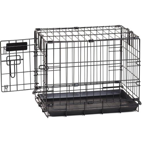  Plush Precision Pet ProValu Single-Door Dog Crate in Black