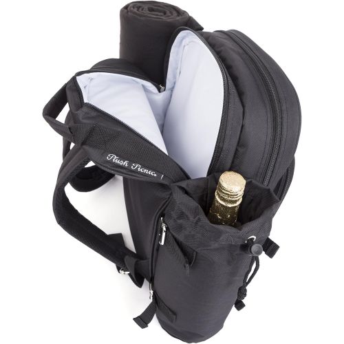  Plush Picnic - Picnic Backpacks (Four Person Black)