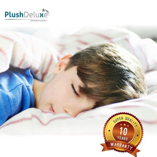  PlushDeluxe Premium Zippered Mattress Encasement, Waterproof, Bed Bug & Dust Mite Proof 6-Sided Protector Cover, Hypoallergenic Cotton Terry Surface (Fits 12-15 Inches H) Full, 10-