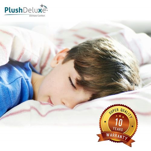  [아마존 핫딜] PlushDeluxe Premium Zippered Mattress Encasement, Waterproof, Bed Bug & Dust Mite Proof 6-Sided Protector Cover, Hypoallergenic Cotton Terry Surface (Fits 9-12 Inches H) Cal King,