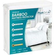 [아마존베스트]PlushDeluxe Premium Bamboo Mattress Protector  Waterproof, Hypoallergenic & Ultra Soft Breathable Bed Mattress Cover for Maximum Comfort & Protection - PVC, Phthalate & Vinyl-Free