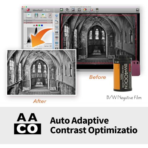  [아마존베스트]Plustek OpticFilm 8100 - 35mm Negative Film / Slide Scanner with 7200 DPI and 48-bit output. Bundle Silverfast SE Plus 8.8 , Support Mac and Windows.