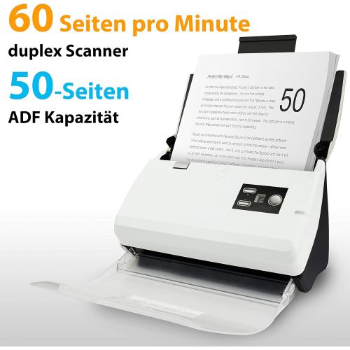  [아마존베스트]Plustek SmartOffice PS30D ADF 600x 600dpi A4216x 5080mm WhiteScanner, 600x 600DPI, 48-bit, 24Bit, 8Bit 1Bit)