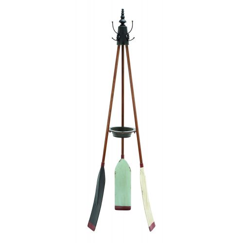  Plutus Brands Rowing Oar Coat Rack with Multiple Hooks