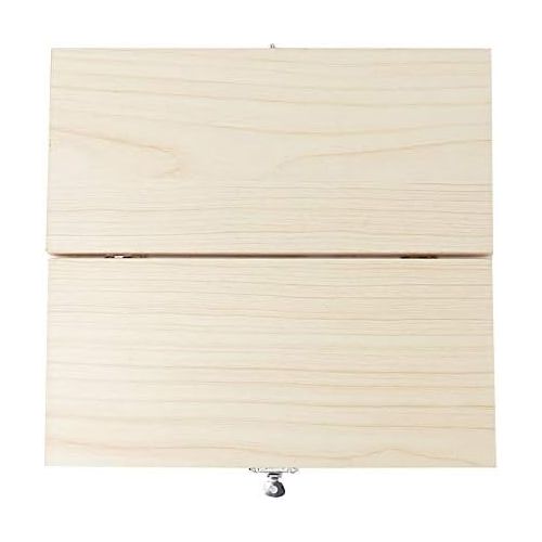  [아마존베스트]Plyisty Wooden Slides Storage Box for Placing Prepared Slides Metal Buckle Pure Solid Wood Handmade Holds 50 Slides with Slide Code