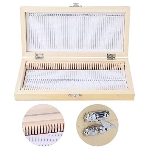  [아마존베스트]Plyisty Wooden Slides Storage Box for Placing Prepared Slides Metal Buckle Pure Solid Wood Handmade Holds 50 Slides with Slide Code