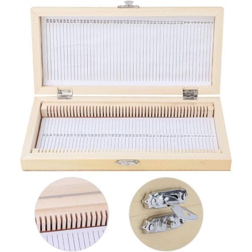  [아마존베스트]Plyisty Wooden Slides Storage Box for Placing Prepared Slides Metal Buckle Pure Solid Wood Handmade Holds 50 Slides with Slide Code