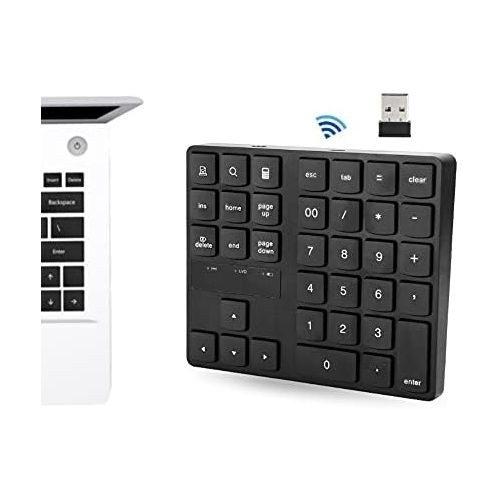  [아마존베스트]Plyisty Wireless Numeric Keypad, Ultra Slim Portable 10 Key USB Mini Keyboard 2.4G USB Numeric Keypad for Laptop Desktop PC Notebook