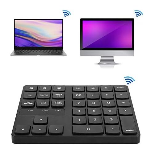  [아마존베스트]Plyisty Wireless Numeric Keypad, Ultra Slim Portable 10 Key USB Mini Keyboard 2.4G USB Numeric Keypad for Laptop Desktop PC Notebook