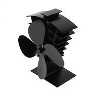 Plyisty Fireplace Heat Fan, Heat Distribution Fan, Sturdy Durable Stove Fan, Practical Eco Friendly Home for Wood Kitchen Log