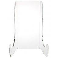 Plymor Brand Clear Acrylic Flat Back Easel with Shallow Support Ledges, 12 H x 8.25 W x 6.75 D