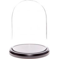 Plymor Brand 5.5 x 8 Glass Display Dome Cloche (Black Wood Base)