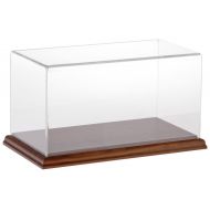 Plymor Brand Clear Acrylic Display Case with Hardwood Base, 10 W x 5 D x 5 H