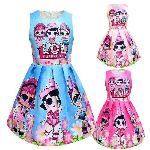  Pnfly Surprise Toddler Girls Princess Dress Cosplay Costumes Birthday Party Dress Vest Skirt