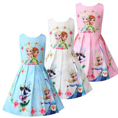  Pnfly Toddler Girls Princess Frozen Costume Dresses Cosplay Dress up