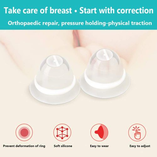  [아마존베스트]Pnrskter Nipplesuckers, Nipple Corrector for Inverted, Flat and Shy Nipples, Can be Used for Breastfeeding or...