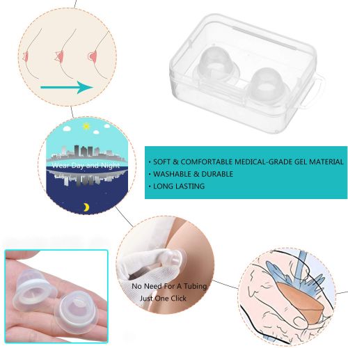  [아마존베스트]Pnrskter Nipplesuckers, Nipple Corrector for Inverted, Flat and Shy Nipples, Can be Used for Breastfeeding or...