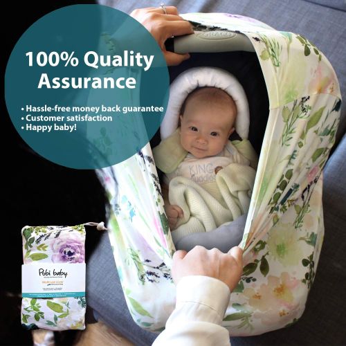  [아마존베스트]Pobibaby Nursing Cover and Baby Car Seat Covers - Versatile 5 in 1 Baby Gear with Stretchy-Fabric for Baby...