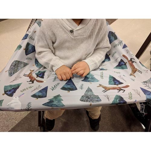  [아마존베스트]Premium Soft, Stretchy, and Spacious 4 in 1 Multi-Use Cover for Nursing, Baby Car Seat, Stroller, Scarf, and Shopping Cart - Best Gifts by Pobibaby (Magical)