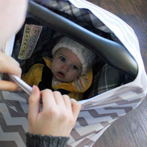  Poc-a-roo Pocaroo Nursing Cover with Pocket, Canopy Car Seat Cover Nursing Cover Up, High Chair, Shopping Cart,...