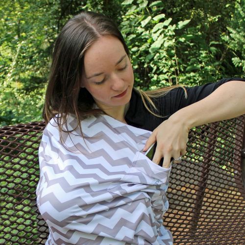  Poc-a-roo Pocaroo Nursing Cover with Pocket, Canopy Car Seat Cover Nursing Cover Up, High Chair, Shopping Cart,...