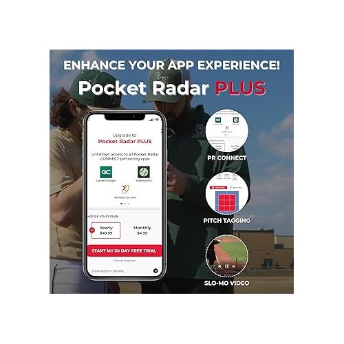  Pocket Radar Smart Coach Speed Gun for Baseball, Hockey, Softball - Accurate Pitching & Sports Speed Measurement, Portable Baseball Radar Gun Compatible with Pocket Radar App (iOS/Android)