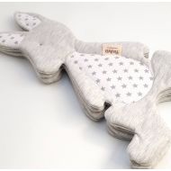 /PocketsKidsKingdom Kanju kangaroo baby lovey -Grey with stars | Soft doll, snuggle doll | cuddling doll | Baby blanket | blanket for toddler | star prints