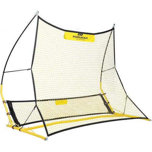  PodiuMax Upgraded Portable Soccer Trainer, 2 in 1 Soccer Rebounder Net to Improve Soccer Passing and Solo Skills, 6ft x 4.7ft