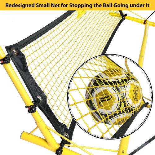 PodiuMax Upgraded Portable Soccer Trainer, 2 in 1 Soccer Rebounder Net to Improve Soccer Passing and Solo Skills, 6ft x 4.7ft